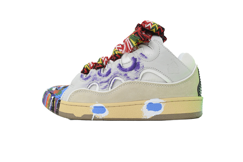 LANVIN White Graffiti Sneakers
