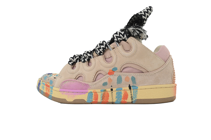 LANVIN Pink Graffiti Sneakers