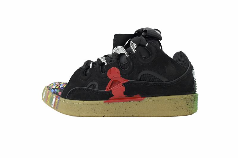 LANVIN Black Graffiti Sneakers