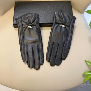 Miu Miu leather gloves woman touchscreen compatible