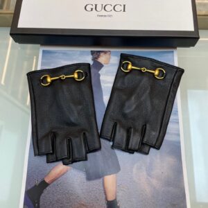 Gucci Leather Gloves Woman