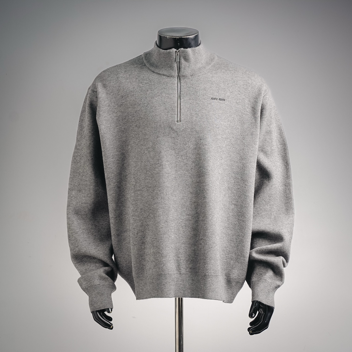 MIU MIU Half-Zip Knit Sweater Size XS-L