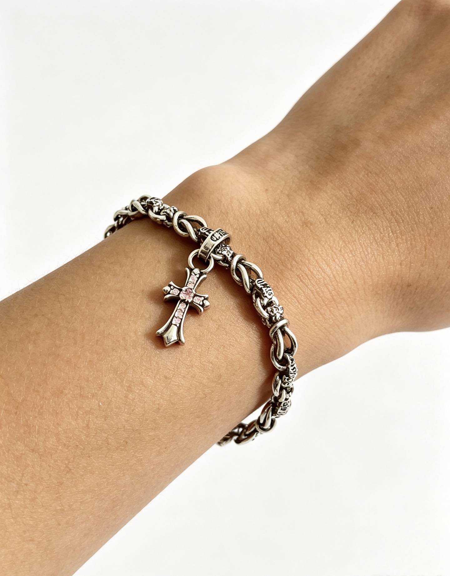 Chrome Hearts Classic Cross Cuban Chain Bracelet