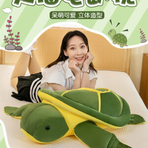 Foreign trade sea turtle pillow; large turtle plush toy; bed toy for sleeping with; cloth doll; children’s birthday gift
