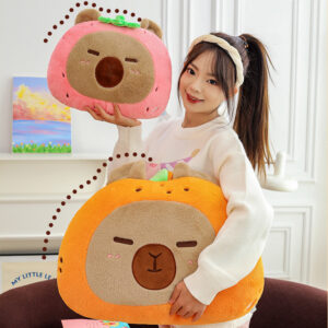 The popular capybara-shaped large cushion can be used as a pillow for both boys and girls on the bed, or as a toy for children to use while sleeping. It’s an adorable, cute capybara plush toy