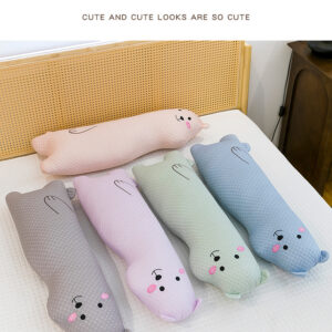 Kneeling dog-shaped pillow; a summer-themed plush toy made of ice silk and cotton fabric, designed for female users. It’s a soft, cuddly animal figure that can be used as a pillow or a decorative item to place by the bed. Ideal as a gift