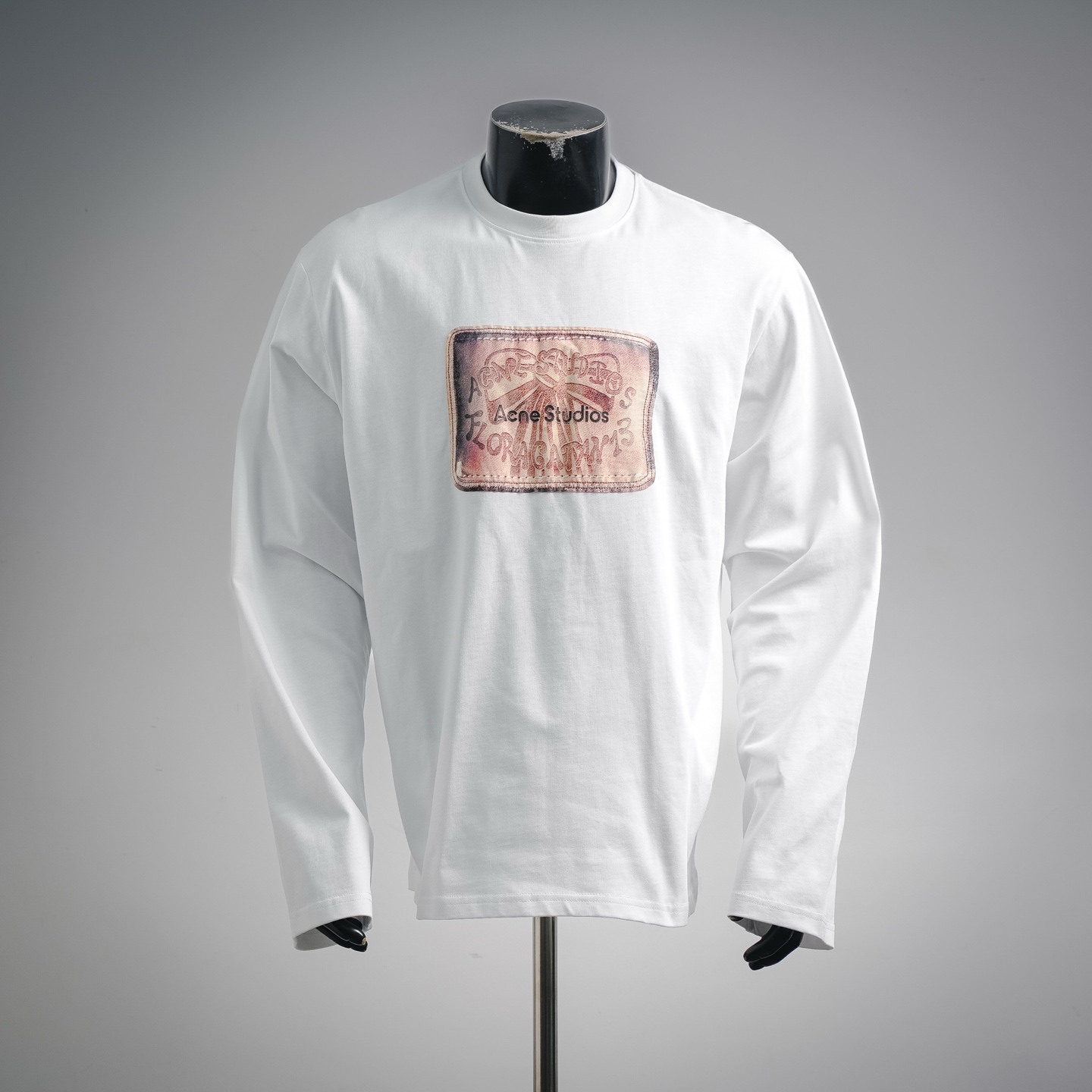 ACNE – Embroidery Printed Oversized Fit – Long Sleeve T-Shirt