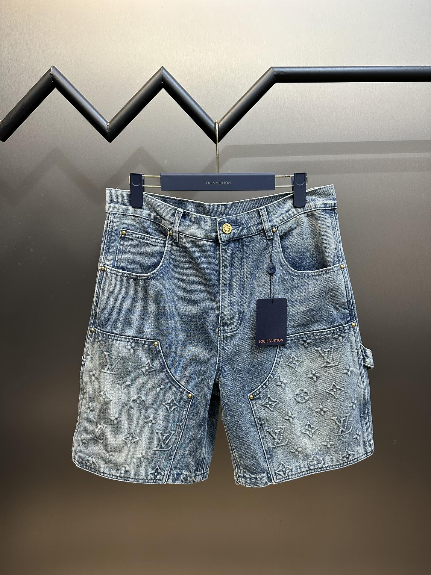 LV denim shorts
