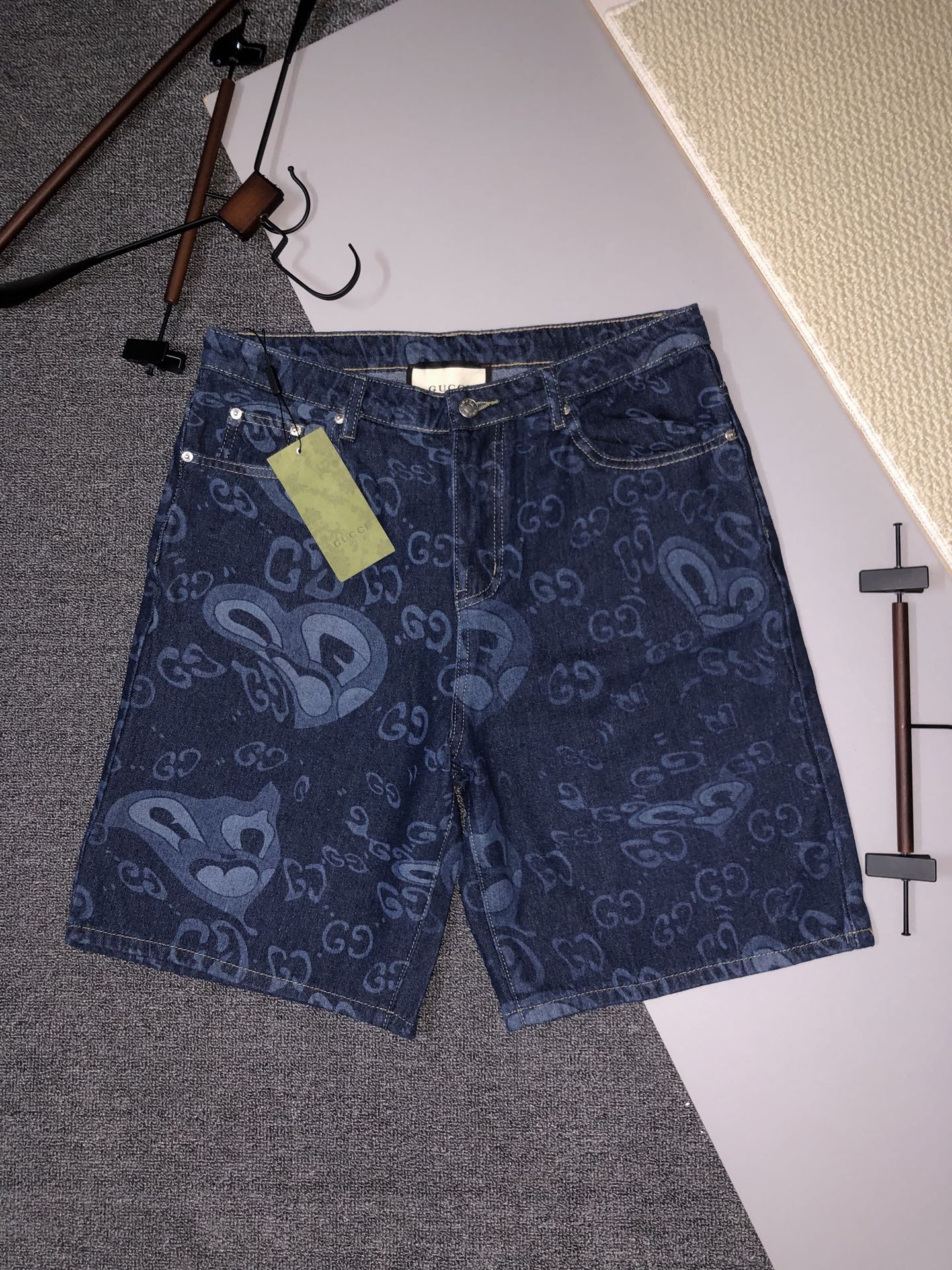 LV denim shorts