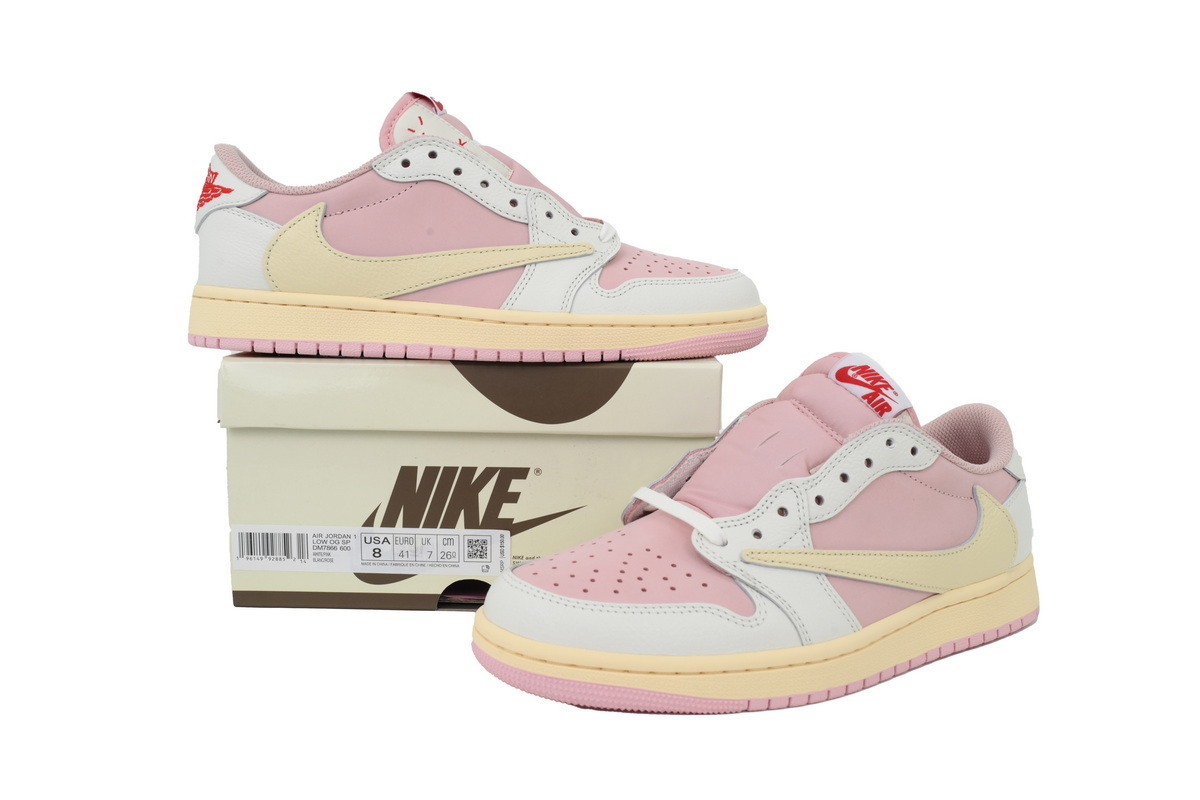 Max Size US14=UK13=EUR48.5=CM32 Air Jordan 1 Low OG White Pink