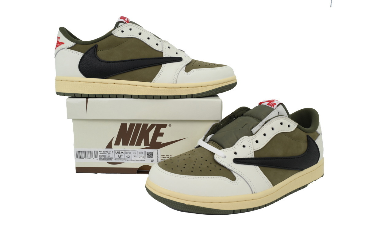 Max Size US14=UK13=EUR48.5=CM32 Air Jordan 1 Low OG SP Medium Olive