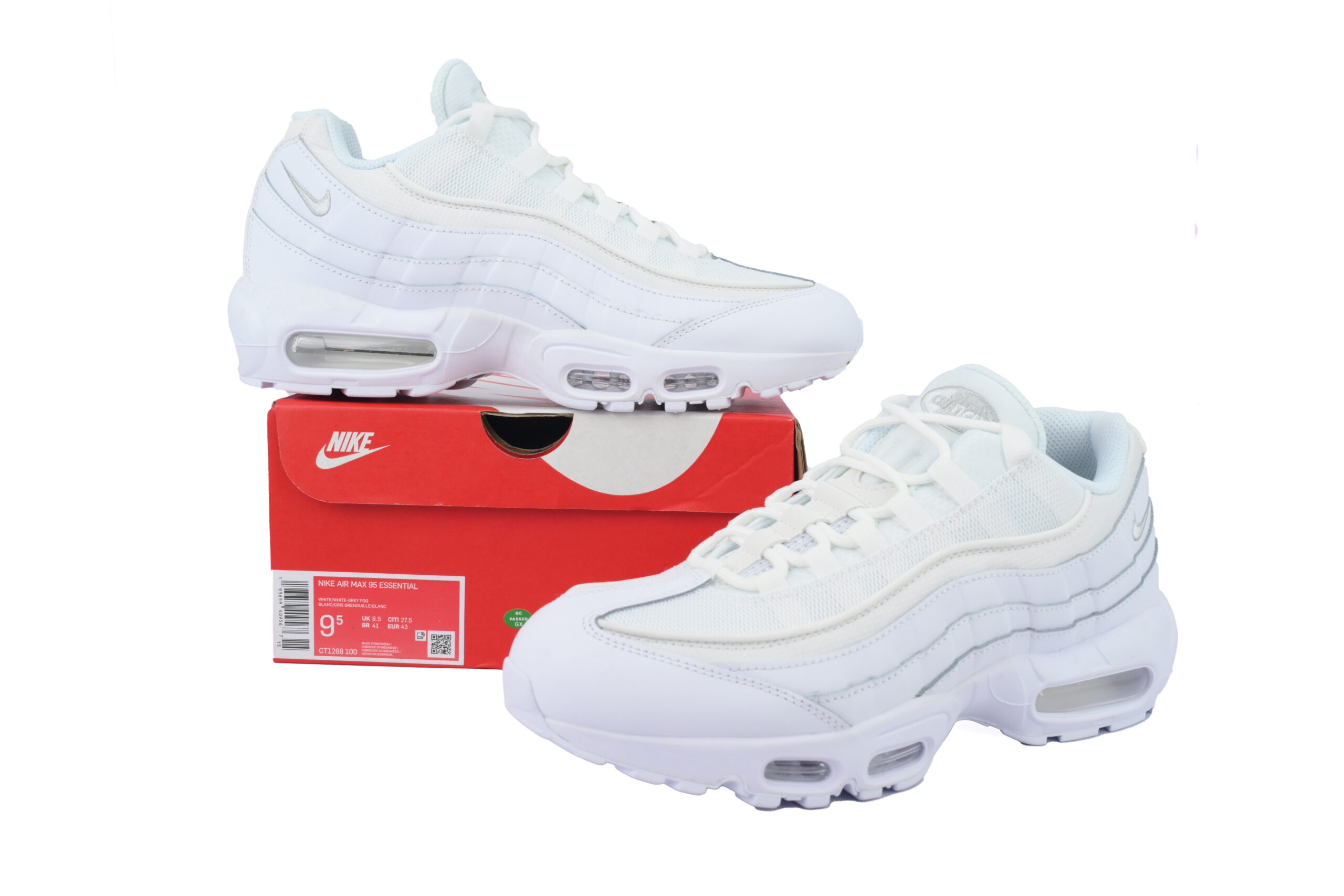 Max Size US14=UK13=EUR48.5=CM32 Air Max 95 Triple White
