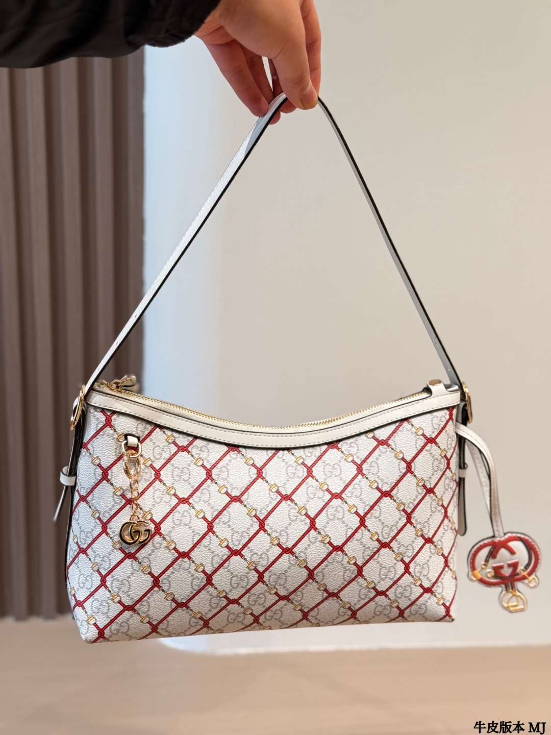 Gucci Leather Canvas Underarm Bag